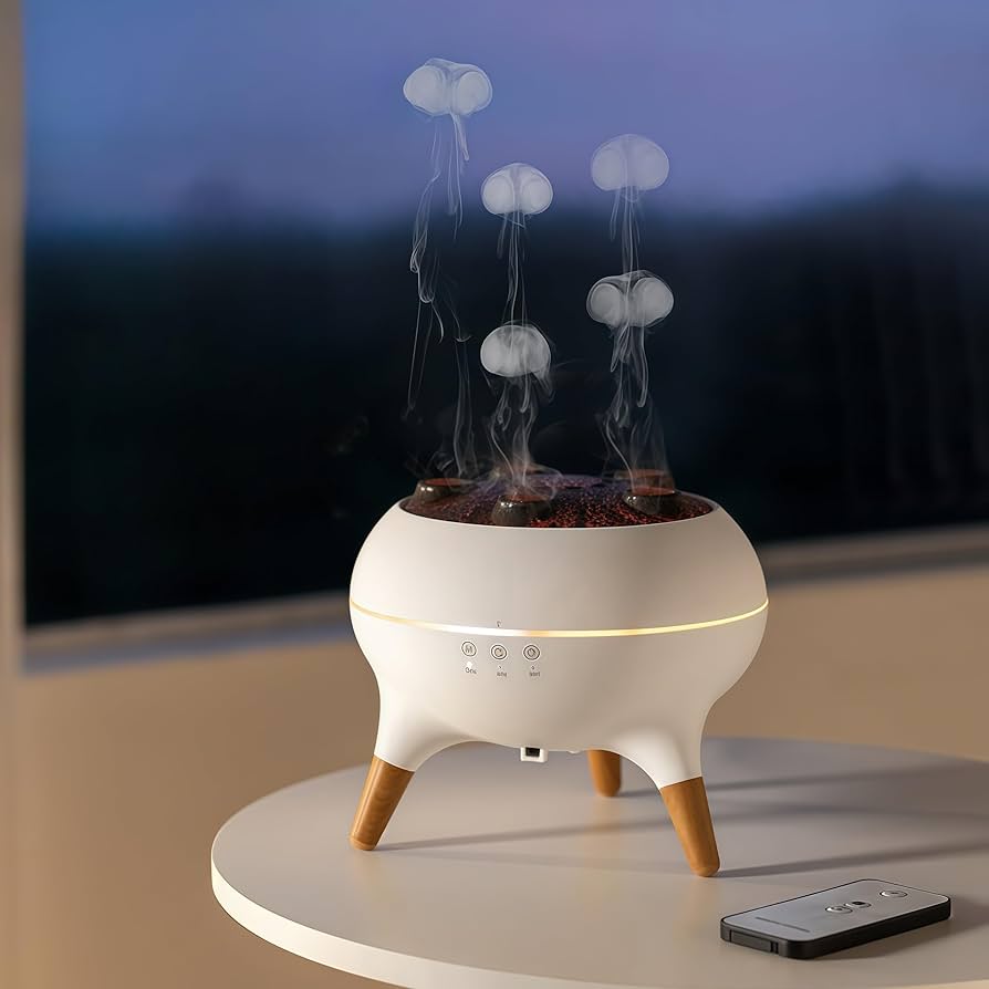 Jellyfish Essential Oil Diffuser | 250ML Ultrasonic Humidifier with 7 - Color LED - Quincelle.co