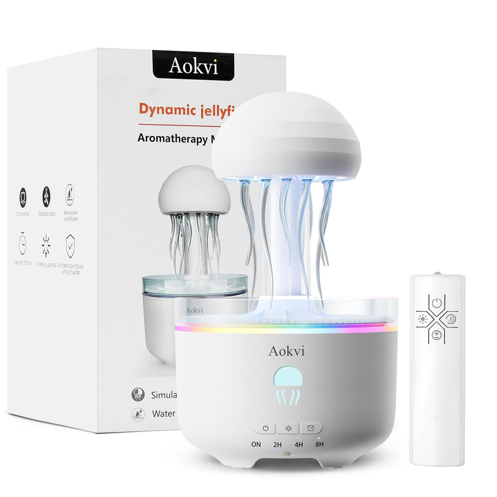 Jellyfish Essential Oil Diffuser | 250ML Ultrasonic Humidifier with 7 - Color LED - Quincelle.co