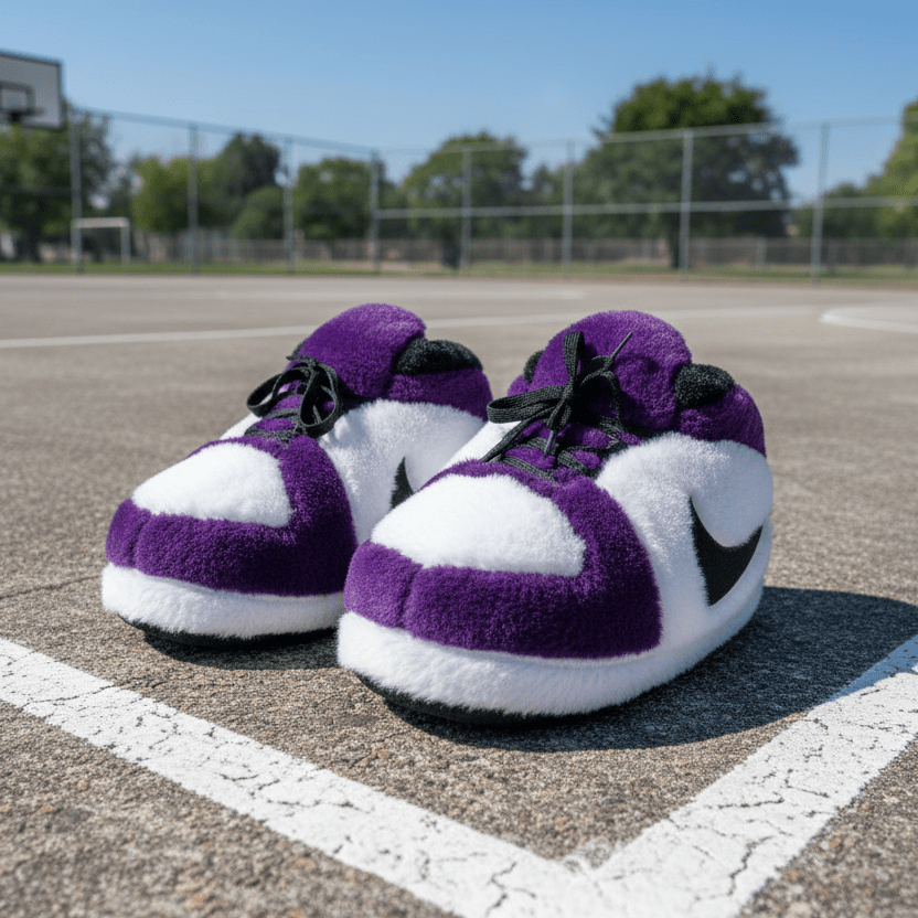 Retro Sneaker Slipper House Shoes – Plush Comfort – Quincelle, view 1
