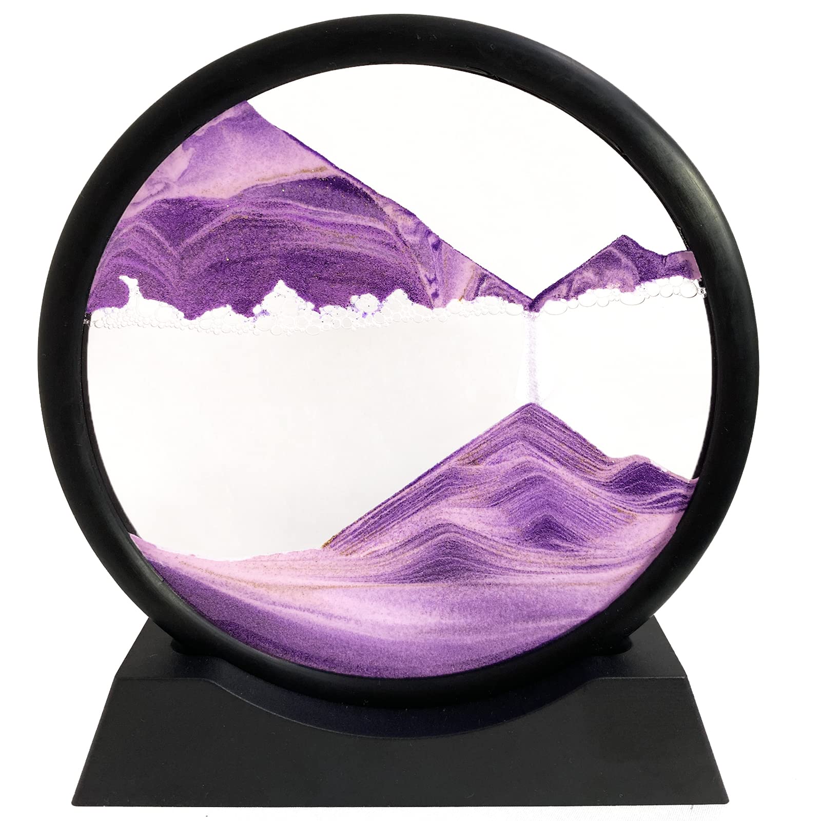 Kinetic Moving Sand Art Picture | Liquid Motion Glass Frame Desktop Decor - Quincelle.co