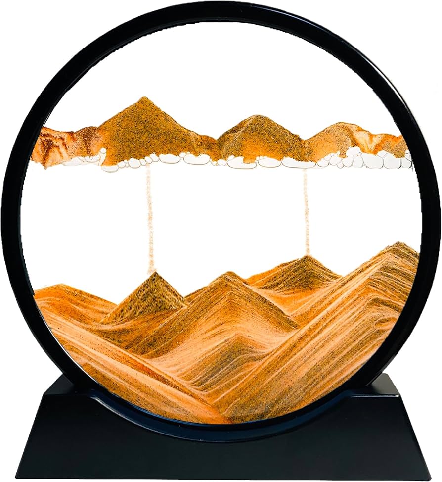 Kinetic Moving Sand Art Picture | Liquid Motion Glass Frame Desktop Decor - Quincelle.co