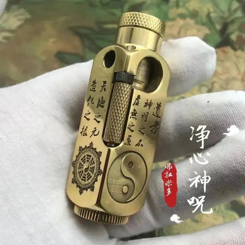 Luxury Japanese Brass Lighter – Premium Heavy - Duty Windproof Pocket Lighter - Quincelle.co