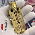 Luxury Japanese Brass Lighter – Premium Heavy - Duty Windproof Pocket Lighter - Quincelle.co