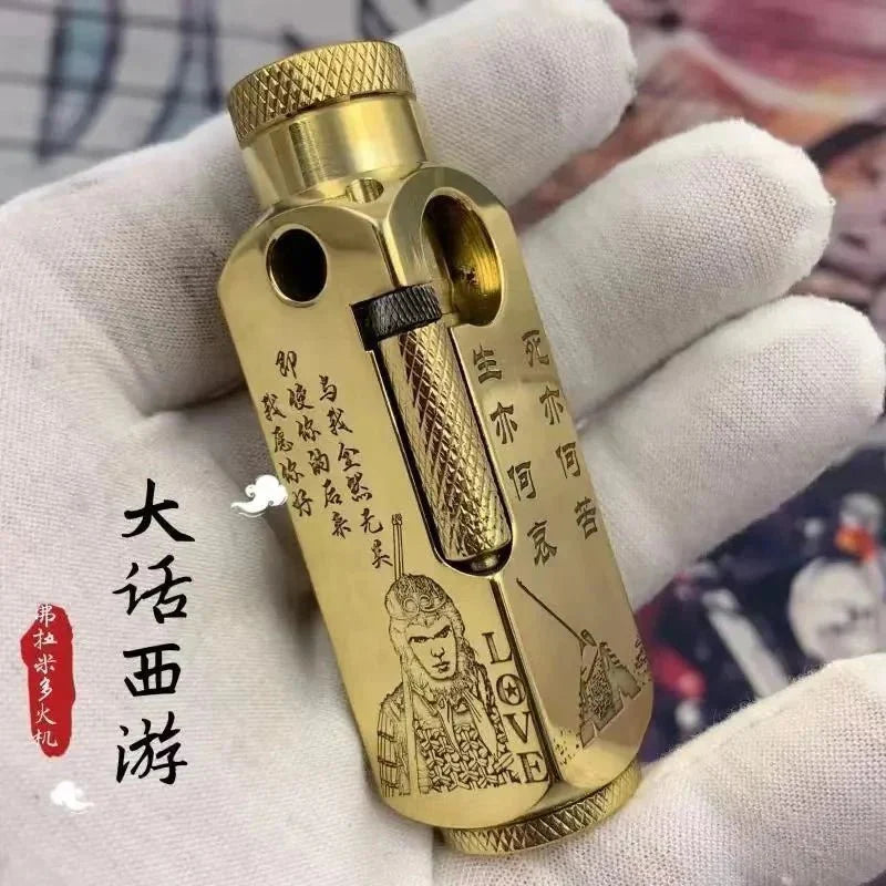 Luxury Japanese Brass Lighter – Premium Heavy - Duty Windproof Pocket Lighter - Quincelle.co