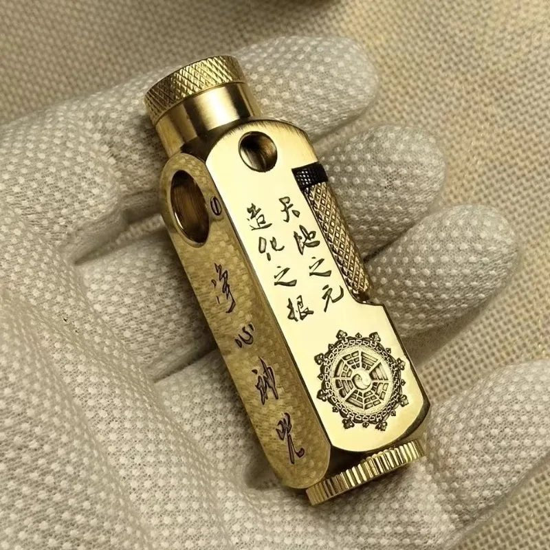 Luxury Japanese Brass Lighter – Premium Heavy - Duty Windproof Pocket Lighter - Quincelle.co