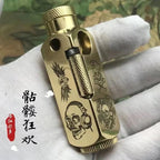 Luxury Japanese Brass Lighter – Premium Heavy - Duty Windproof Pocket Lighter - Quincelle.co