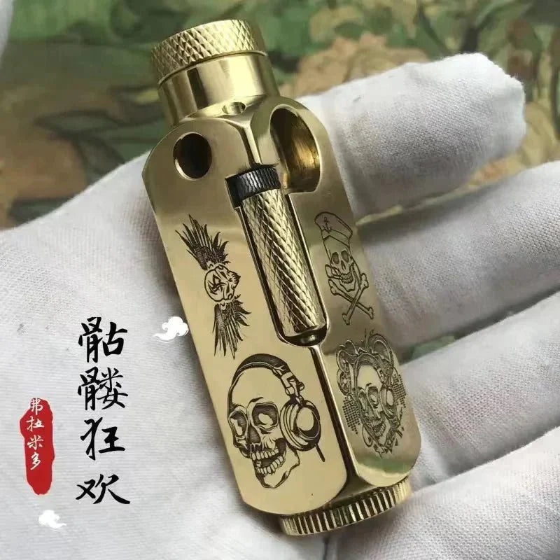 Luxury Japanese Brass Lighter – Premium Heavy - Duty Windproof Pocket Lighter - Quincelle.co