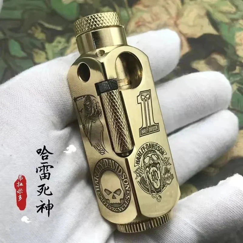Luxury Japanese Brass Lighter – Premium Heavy - Duty Windproof Pocket Lighter - Quincelle.co