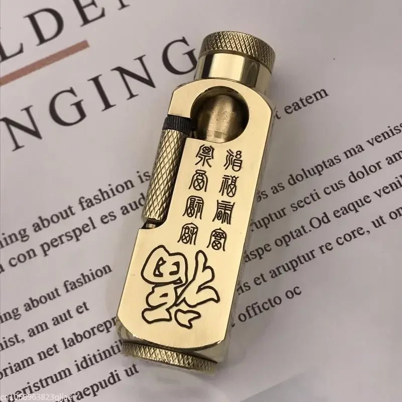 Luxury Japanese Brass Lighter – Premium Heavy - Duty Windproof Pocket Lighter - Quincelle.co