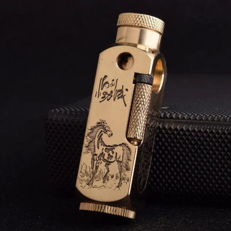 Luxury Japanese Brass Lighter – Premium Heavy-Duty Windproof Pocket Lighter — View 9