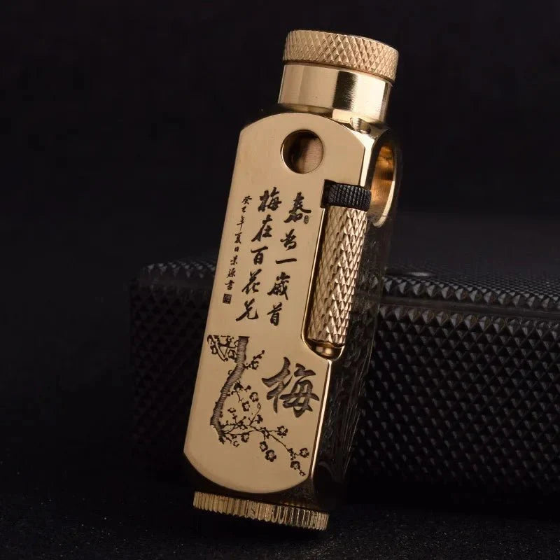 Luxury Japanese Brass Lighter – Premium Heavy-Duty Windproof Pocket Lighter — View 26