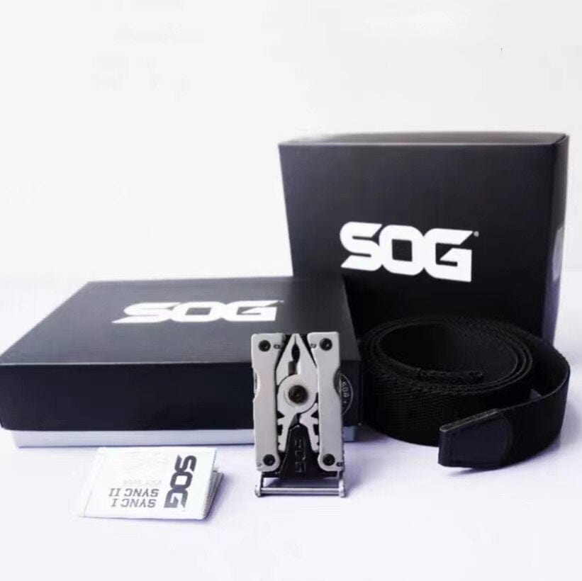 MacGyver SOG SN1001 Survival Multi - Tool Folding Belt 16 - in - 1 EDC Tactical Camping Hiking Gift - Quincelle.co