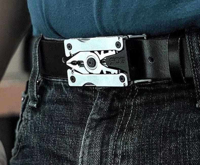 MacGyver SOG SN1001 Survival Multi - Tool Folding Belt 16 - in - 1 EDC Tactical Camping Hiking Gift - Quincelle.co
