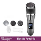 Professional Electric Foot Callus Remover – 3 Roller Heads, 2 - Speed, IPX6 Waterproof, USB Rechargeable - Quincelle.co