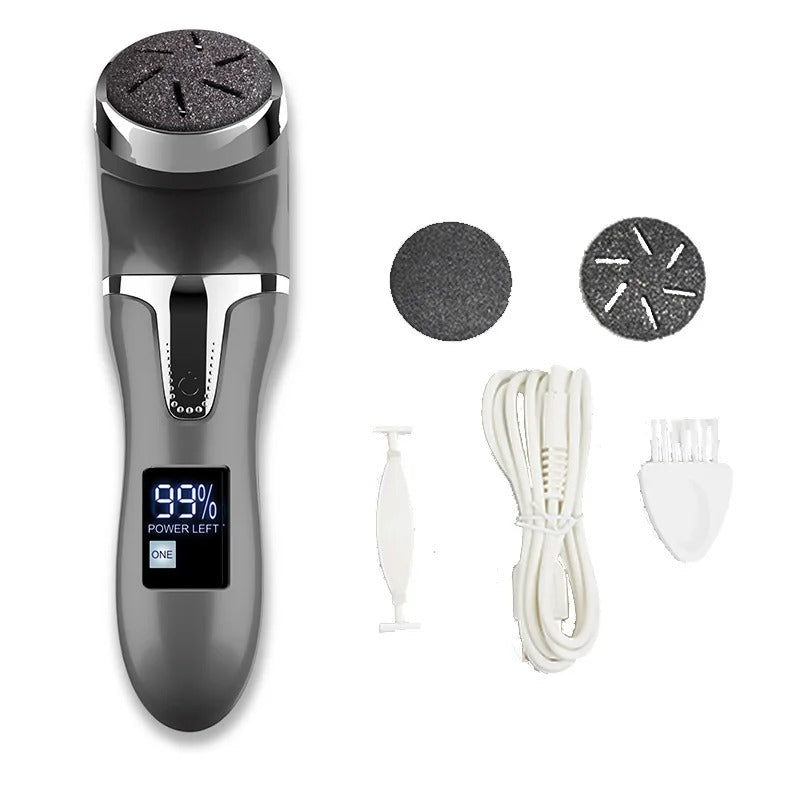Professional Electric Foot Callus Remover – 3 Roller Heads, 2 - Speed, IPX6 Waterproof, USB Rechargeable - Quincelle.co