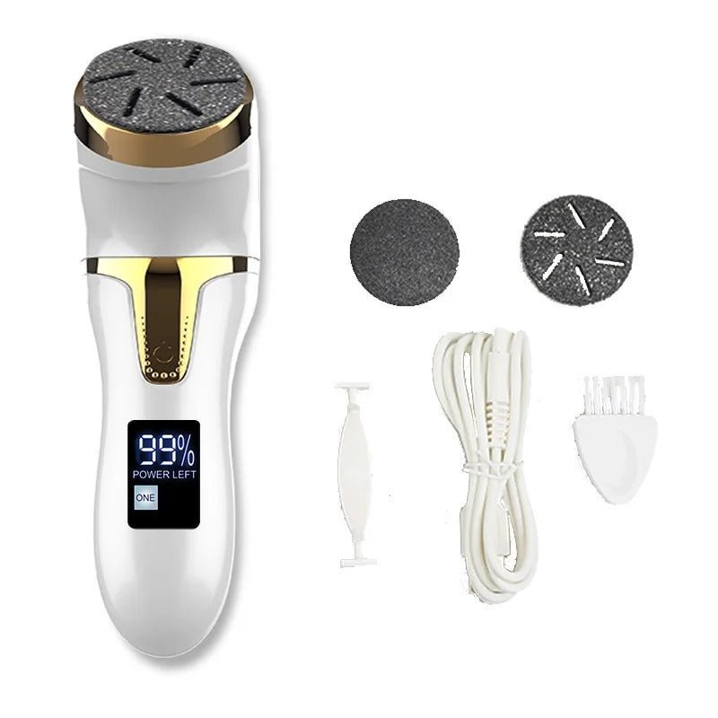 Professional Electric Foot Callus Remover – 3 Roller Heads, 2 - Speed, IPX6 Waterproof, USB Rechargeable - Quincelle.co