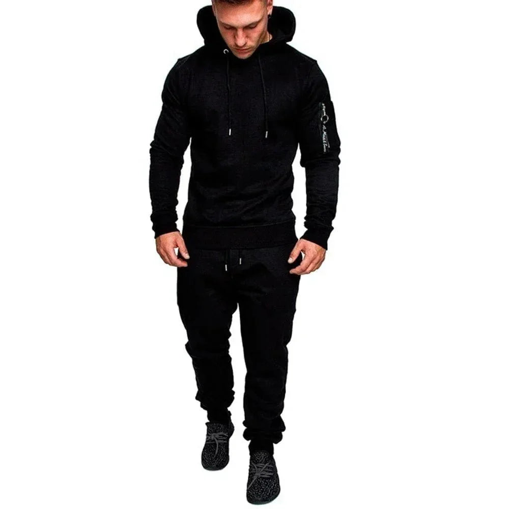 Mens Camouflage Tracksuit - Best 2 - Piece Sports Hoodie & Pants Set - Quincelle.co