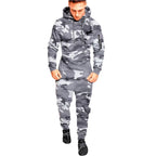 Mens Camouflage Tracksuit - Best 2 - Piece Sports Hoodie & Pants Set - Quincelle.co