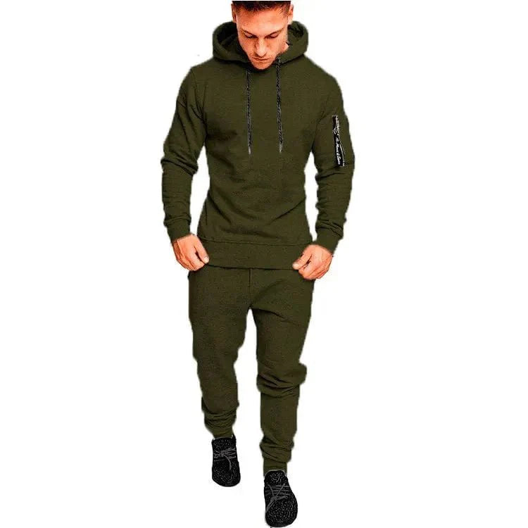 Mens Camouflage Tracksuit - Best 2 - Piece Sports Hoodie & Pants Set - Quincelle.co