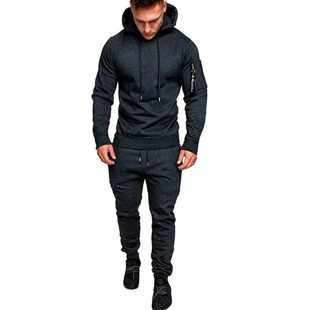 Mens Camouflage Tracksuit - Best 2 - Piece Sports Hoodie & Pants Set - Quincelle.co