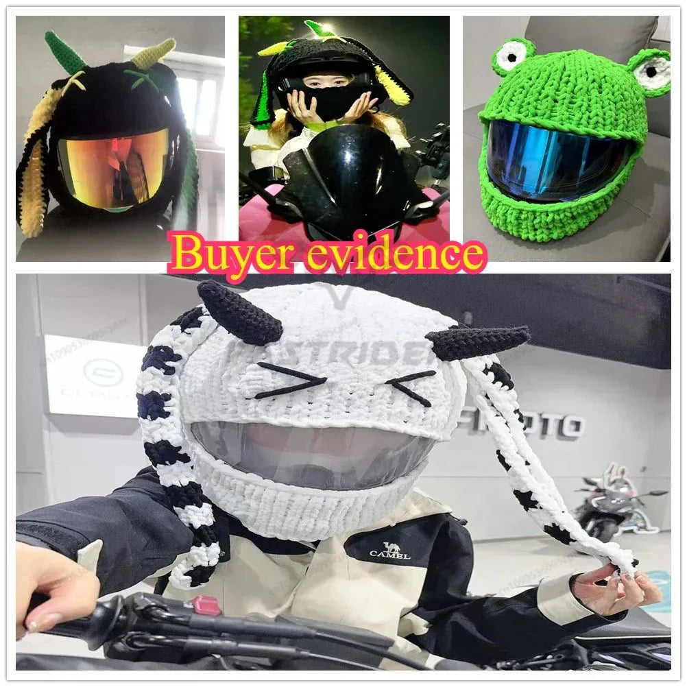 Motorcycle Helmet Cover – Fun & Decorative Full - Face Helmet Accessory - Quincelle.co
