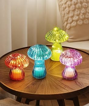Mushroom Table Lamp with Touch Dimming | LED Bedroom Desk Night Light - Quincelle.co
