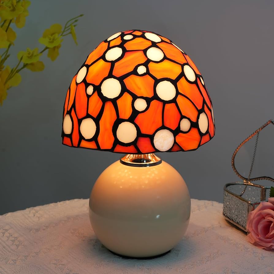 Mushroom Table Lamp with Touch Dimming | LED Bedroom Desk Night Light - Quincelle.co