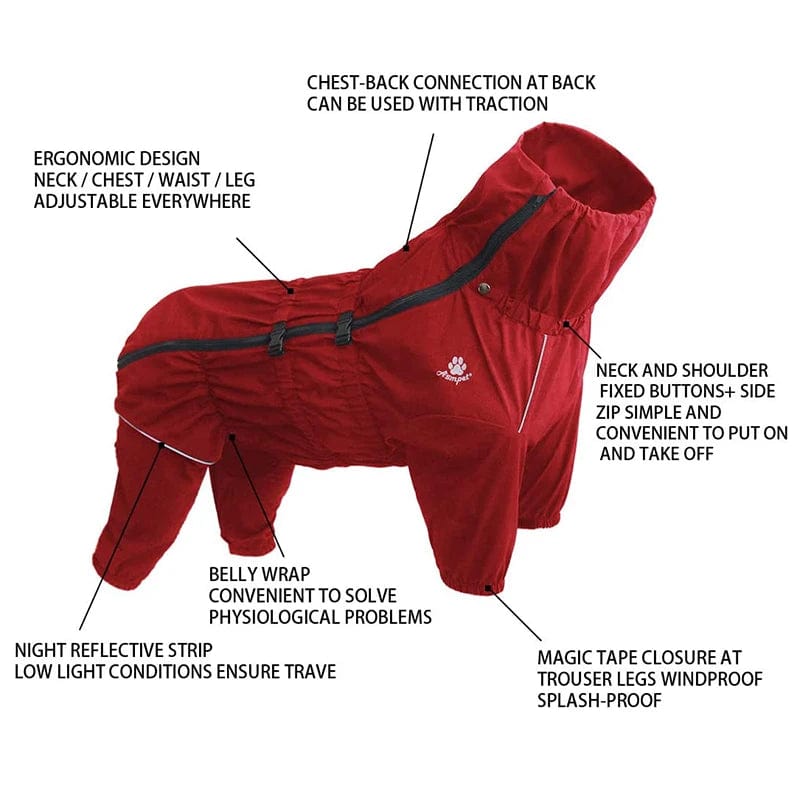 PawGuard: Pet Dog Coat Outdoor Jacket, Waterproof Winter Reflective Raincoat - Quincelle.co