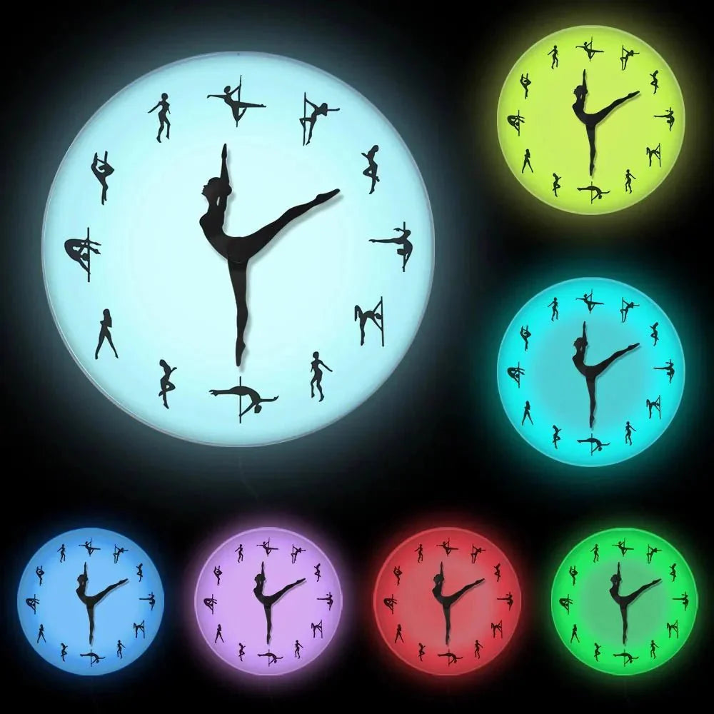 Pole Dancing Decorative Wall Clock – Stylish Silent Wall Art for Dance Rooms - Quincelle.co