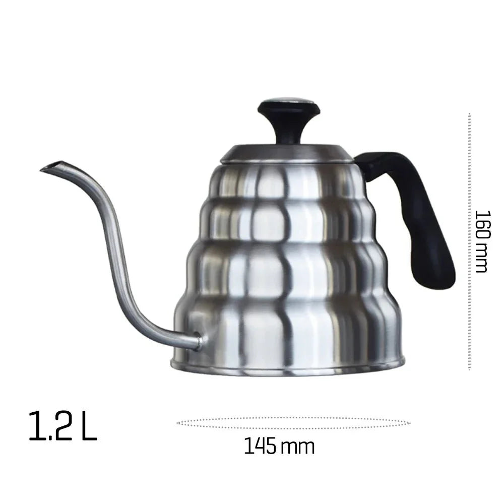 Professional 1L/1.2L Gooseneck Stainless Steel Pour Over Coffee Kettle – 2026 Edition - Quincelle.co