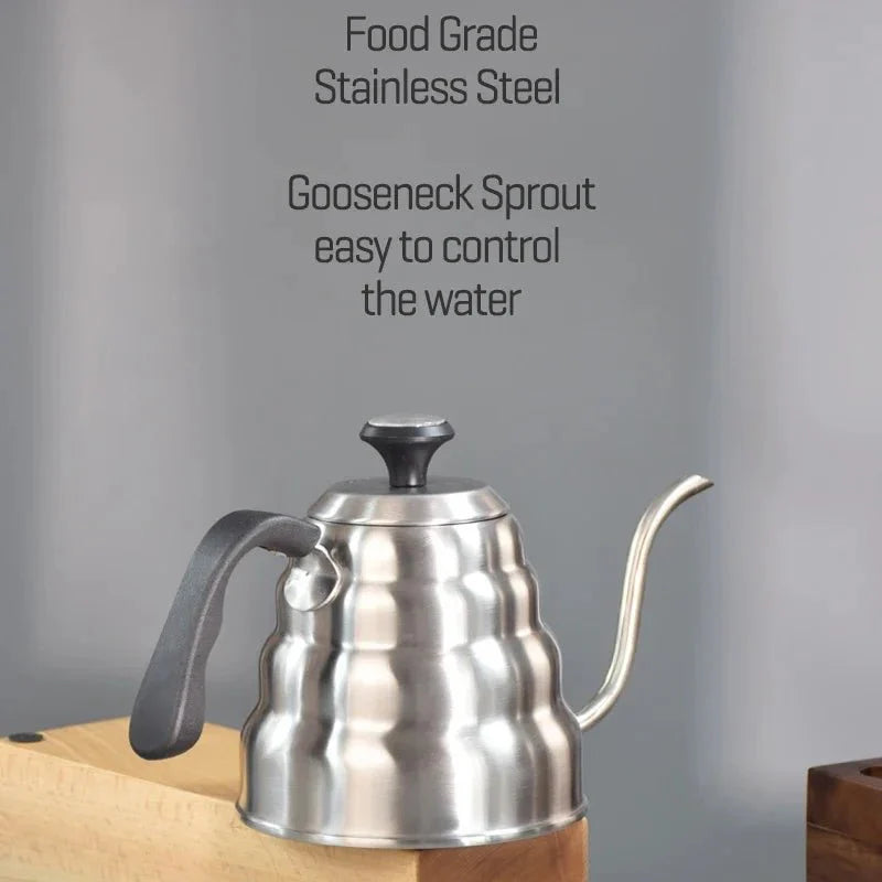 Professional 1L/1.2L Gooseneck Stainless Steel Pour Over Coffee Kettle – 2026 Edition - Quincelle.co