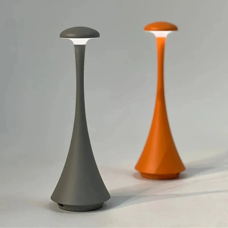 Rechargeable Mushroom Table Lamp Wireless Touch Desk Lamp Bedroom Atmosp... — View 2