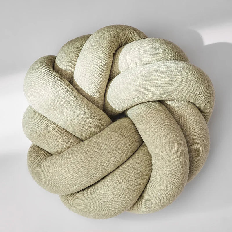 Regina Cotton DIY Hand Knot Back Cushion – Cozy Decorative Lumbar Pillow - Quincelle.co