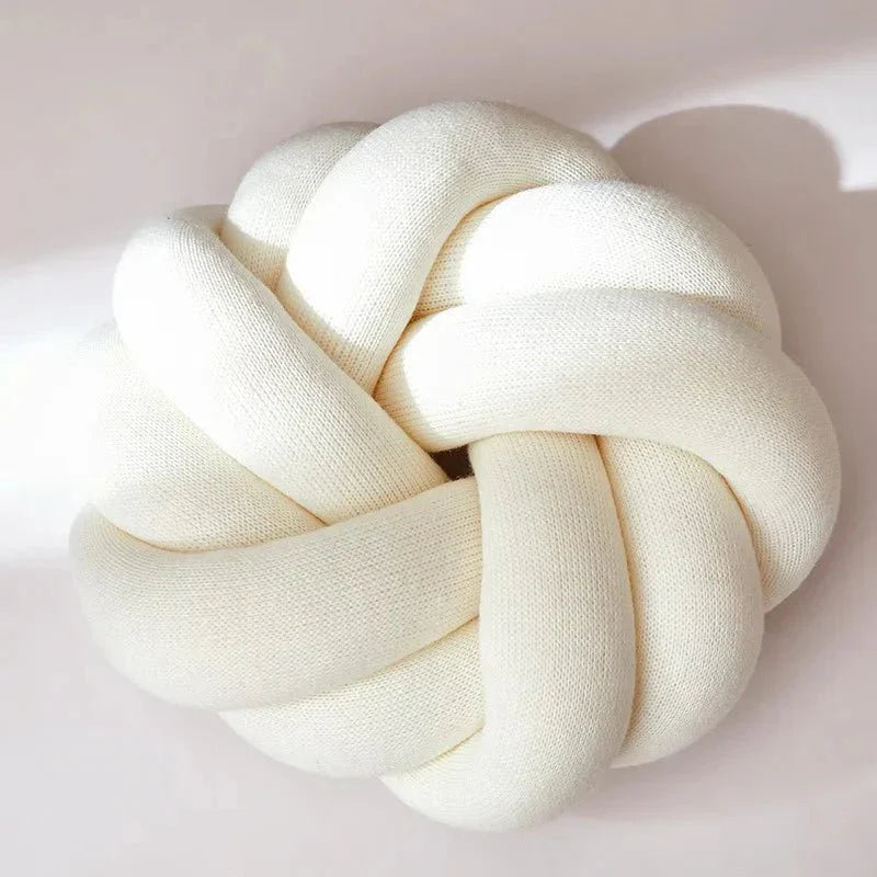 Regina Cotton DIY Hand Knot Back Cushion – Cozy Decorative Lumbar Pillow - Quincelle.co