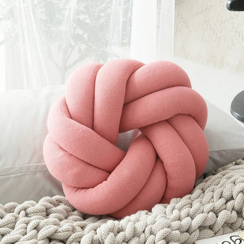 Regina Cotton DIY Hand Knot Back Cushion – Cozy Decorative Lumbar Pillow - Quincelle.co