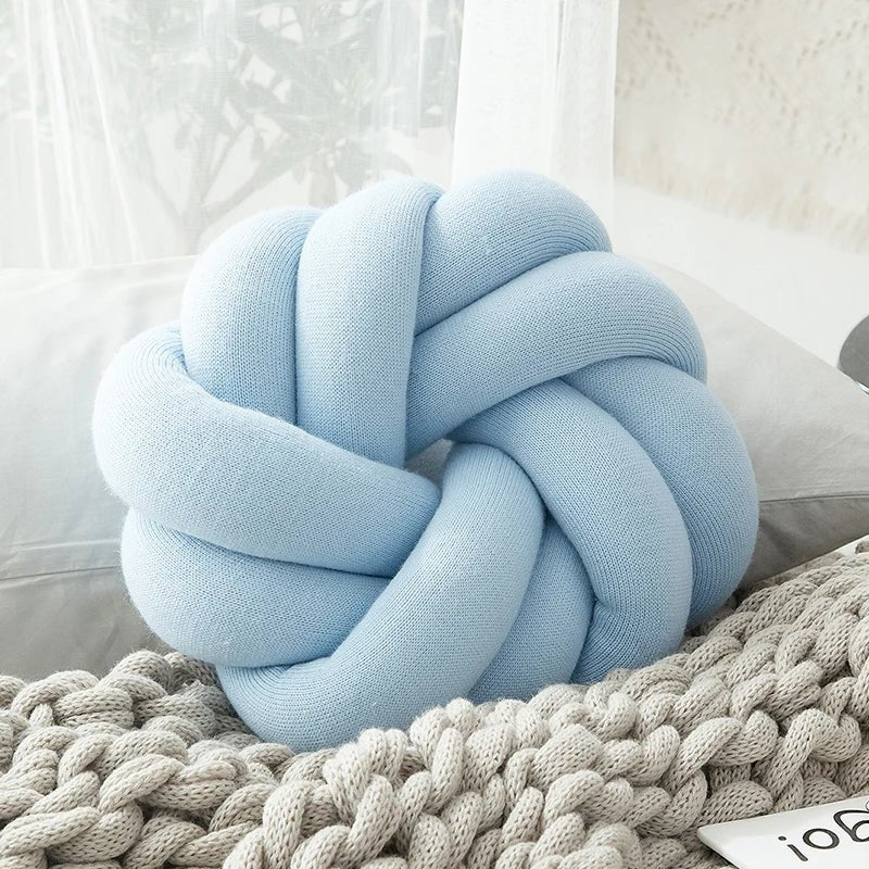 Regina Cotton DIY Hand Knot Back Cushion – Cozy Decorative Lumbar Pillow - Quincelle.co