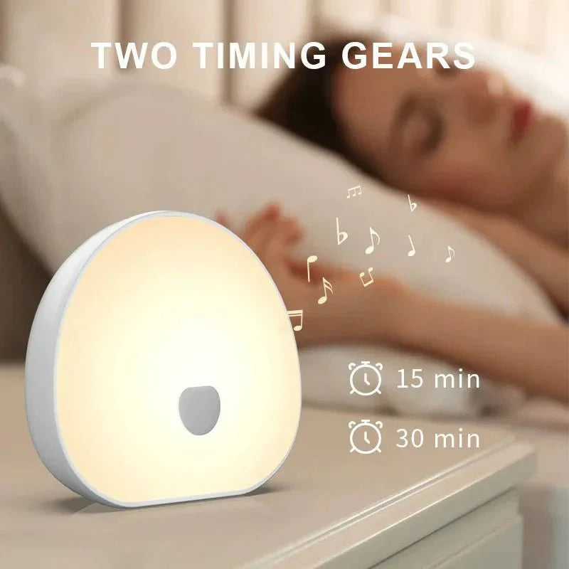 RGB Sleep White Noise Machine: Rechargeable LED Night Light & Relaxing Audio - Quincelle.co