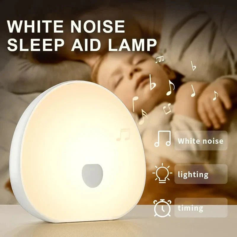 RGB Sleep White Noise Machine: Rechargeable LED Night Light & Relaxing Audio - Quincelle.co