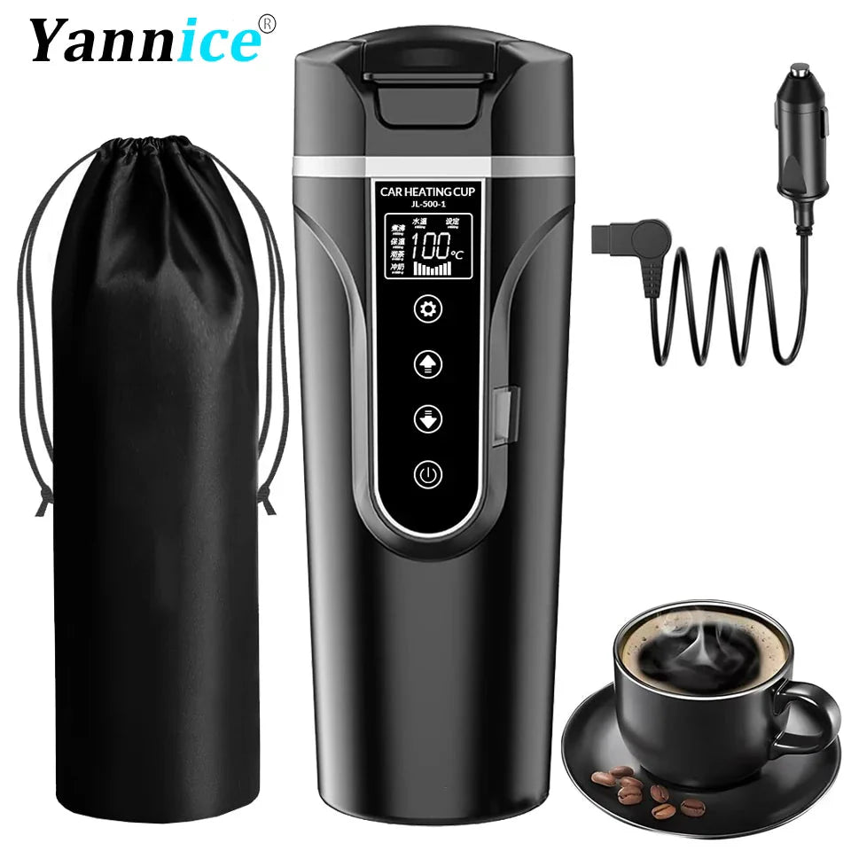 Self - Heating Smart Coffee Mug Temperature Control LED Display USB - C Rechargeable - Quincelle.co