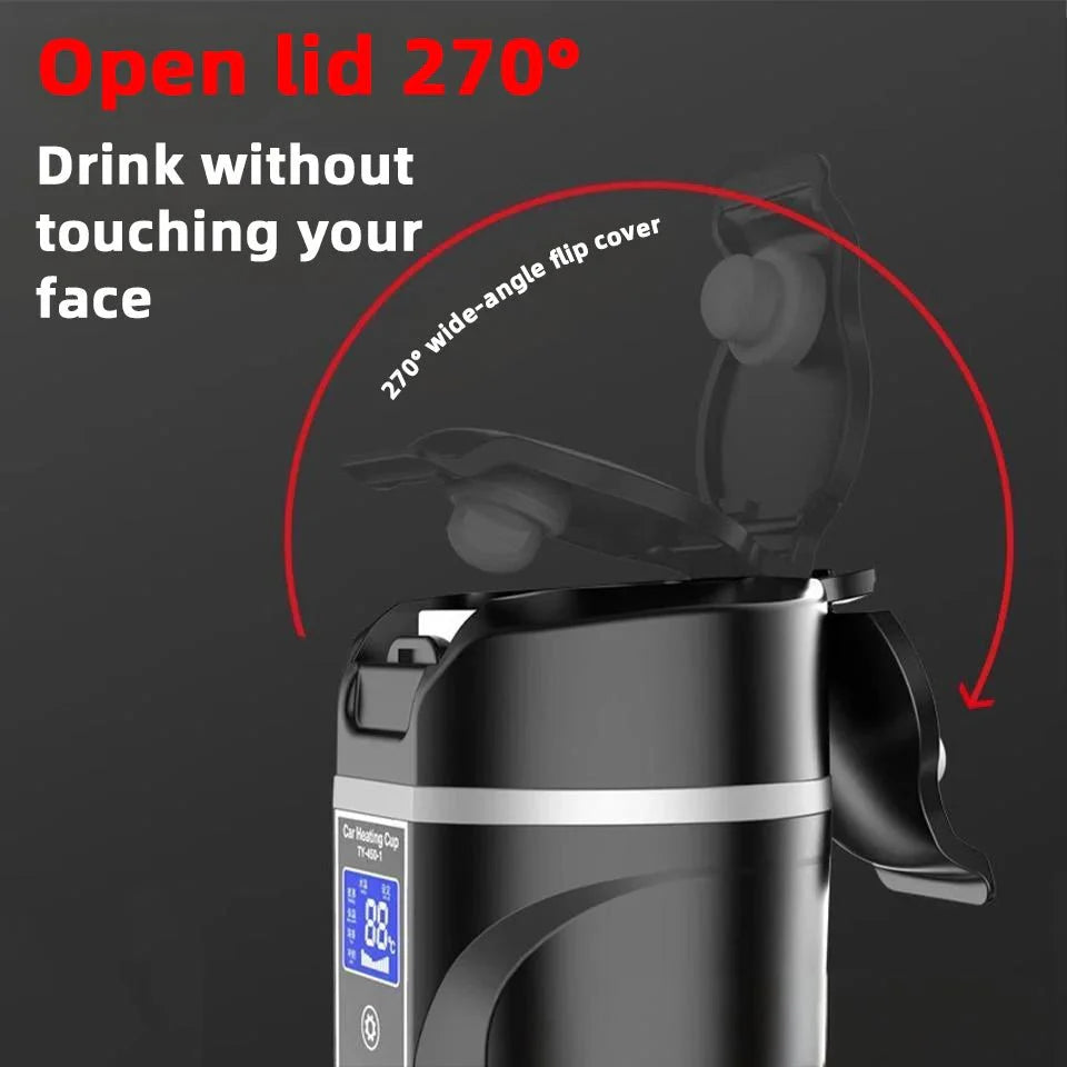 Self - Heating Smart Coffee Mug Temperature Control LED Display USB - C Rechargeable - Quincelle.co