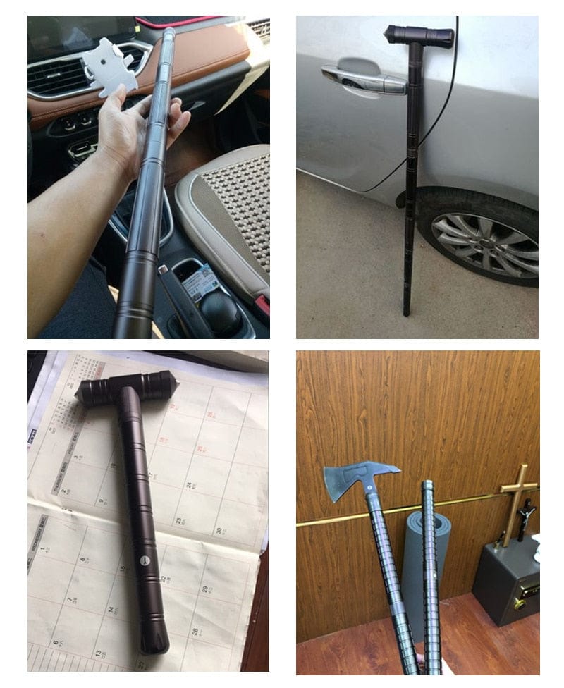 Survival Tool Accessories - Best Tactical Trekking Walking Stick Add - Ons - Quincelle.co