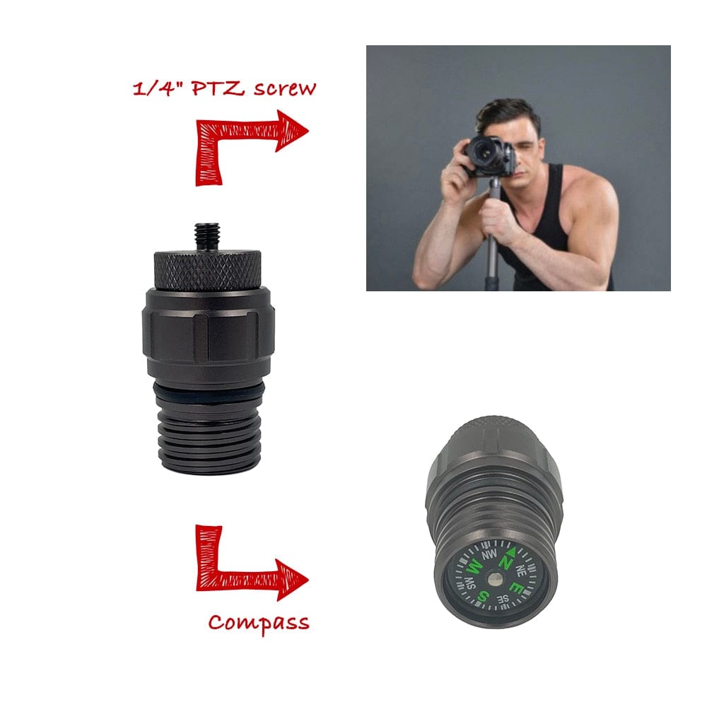 Survival Tool Accessories - Best Tactical Trekking Walking Stick Add - Ons - Quincelle.co