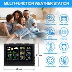 Smart Wireless Weather Station with 3 Sensors Large Color Display Indoor... — View 3
