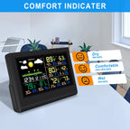 Smart Wireless Weather Station with 3 Sensors Large Color Display Indoor... — View 5