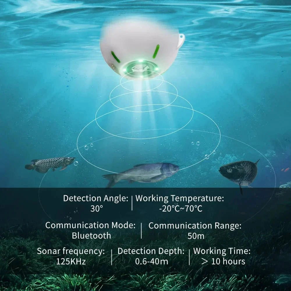 SonarPro: Smart Sonar Fish Finder, Rechargeable Wireless Sensor, 40M Water Depth Echo Sounder for Bait Boat and Carp Fishing - Quincelle.co