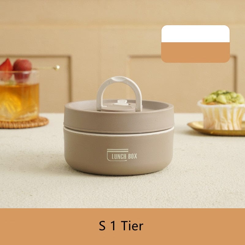 Stainless Steel Thermal Insulated Lunch Box 3 - Tier Stackable 43oz BPA - Free Vacuum Bento Box Lunch Bag - Quincelle.co