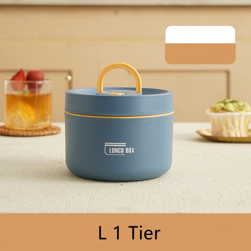 Stainless Steel Thermal Insulated Lunch Box 3 - Tier Stackable 43oz BPA - Free Vacuum Bento Box Lunch Bag - Quincelle.co