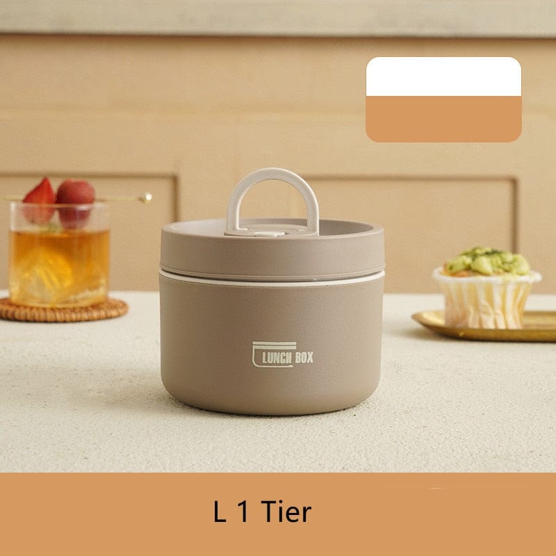 Stainless Steel Thermal Insulated Lunch Box 3 - Tier Stackable 43oz BPA - Free Vacuum Bento Box Lunch Bag - Quincelle.co