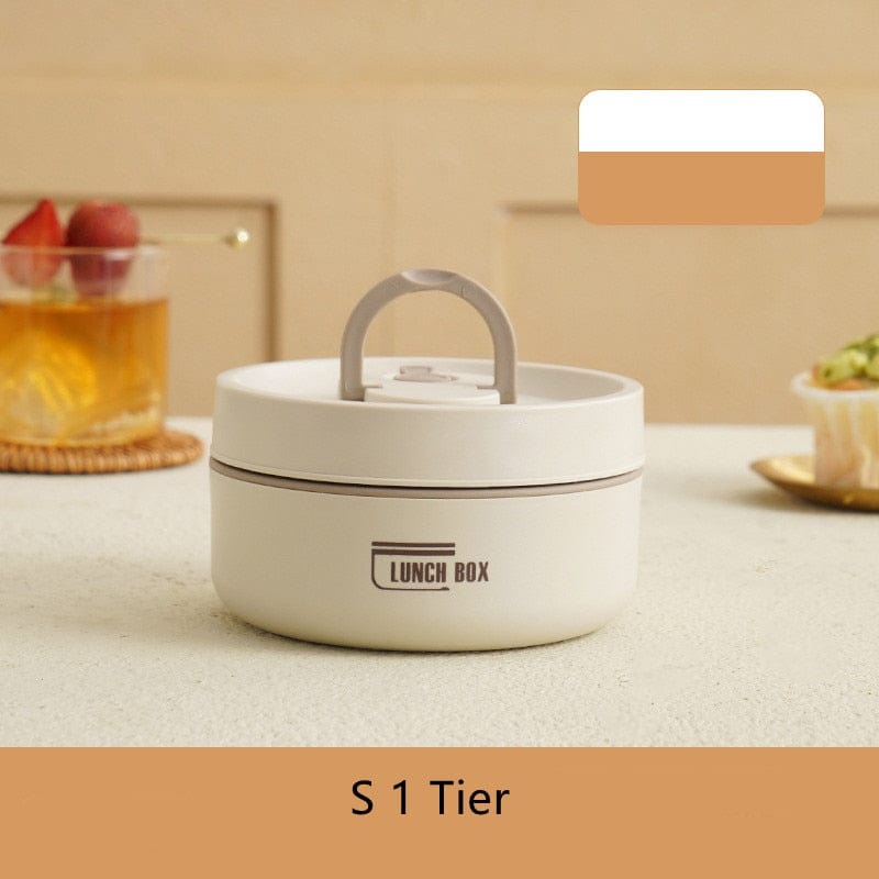Stainless Steel Thermal Insulated Lunch Box 3 - Tier Stackable 43oz BPA - Free Vacuum Bento Box Lunch Bag - Quincelle.co
