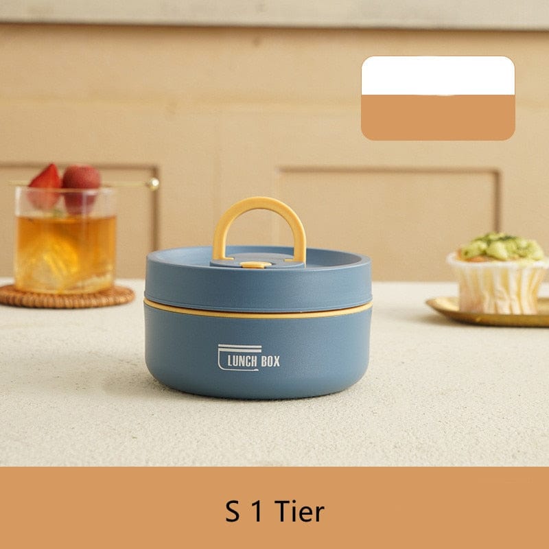 Stainless Steel Thermal Insulated Lunch Box 3 - Tier Stackable 43oz BPA - Free Vacuum Bento Box Lunch Bag - Quincelle.co